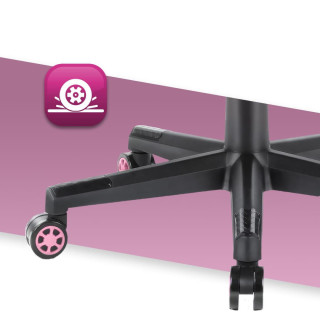 Ružovo-biele herné kreslo HELL´S CHAIR