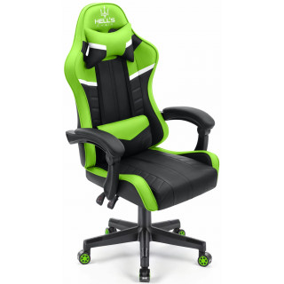 Herné kreslo HELL´S CHAIR zeleno-čiernej farby