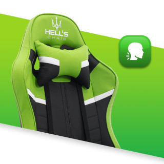 Herné kreslo HELL´S CHAIR zeleno-čiernej farby