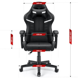 Ćierne herné kreslo HELL´S CHAIR