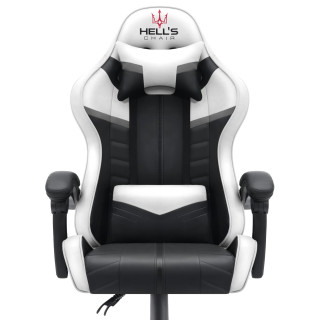 Herné kreslo HELL´S CHAIR v bielo-čiernej farbe