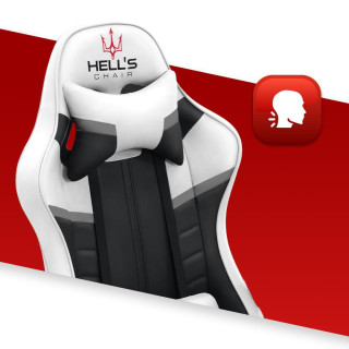 Herné kreslo HELL´S CHAIR v bielo-čiernej farbe