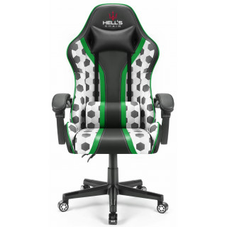 Herné kreslo HELL´S CHAIR v bielo-čiernej farbe