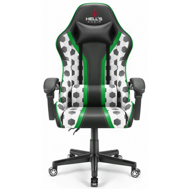 Herné kreslo HELL´S CHAIR v bielo-čiernej farbe