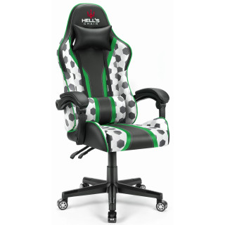 Herné kreslo HELL´S CHAIR v bielo-čiernej farbe