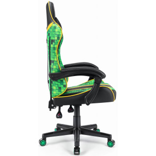 Zeleno-čierne herné kreslo HELL´S CHAIR so vzorom
