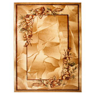 Svetlobéžový kvetinový koberec