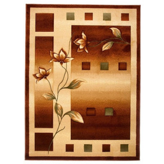 Moderný koberec s kvetinami