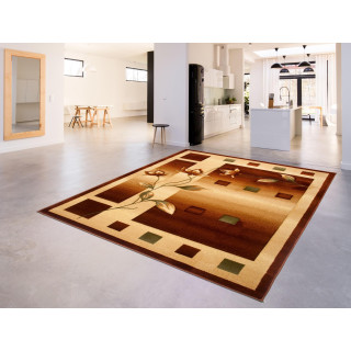 Moderný koberec s kvetinami