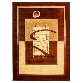 Moderný koberec hnedej farby