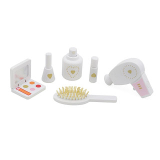 Detský drevený toaletný stolík so zrkadlom