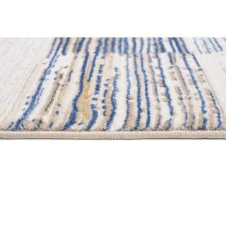 Bielo - modrý koberec s jemným vzorom