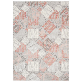 Koberec s geometrickým vzorom v ružovej farbe