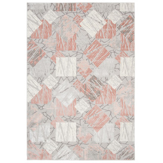 Koberec s geometrickým vzorom v ružovej farbe