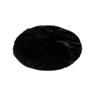 Huňatý okrúhly koberec čiernej farby