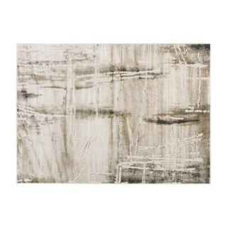 Hnedý moderný koberec so vzorom