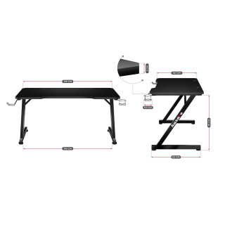 Čierny herný stôl Huzaro