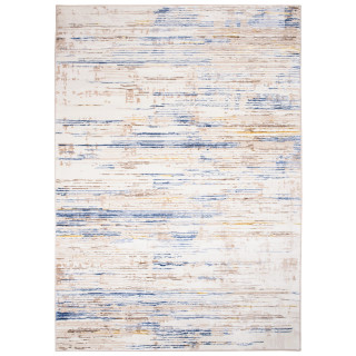 Bielo - modrý moderný koberec