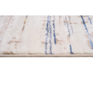 Bielo - modrý moderný koberec