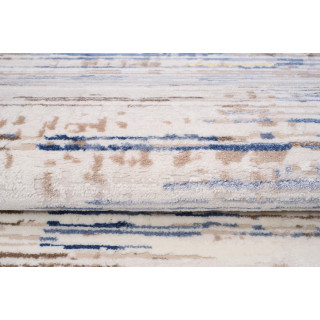 Bielo - modrý moderný koberec