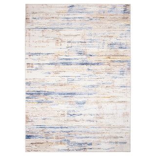 Bielo - modrý moderný koberec