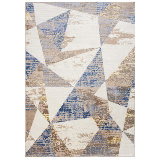 Koberec v bielo - modrej farbe