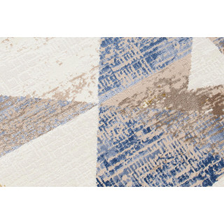 Koberec v bielo - modrej farbe