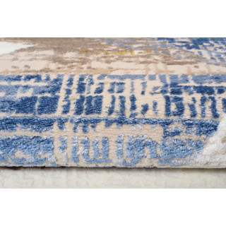 Koberec v bielo - modrej farbe