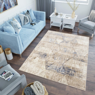 Koberec s jemným geometrickým vzorom