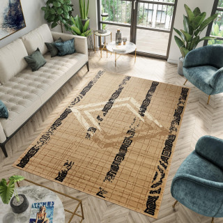 Koberec v svetlobéžovej farbe