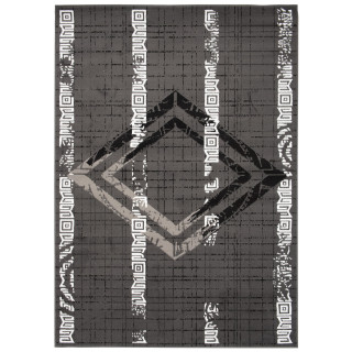 Tmavosivý koberec so vzorom