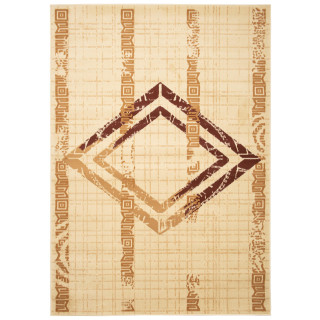 Koberec v krémovej farbe so vzorom