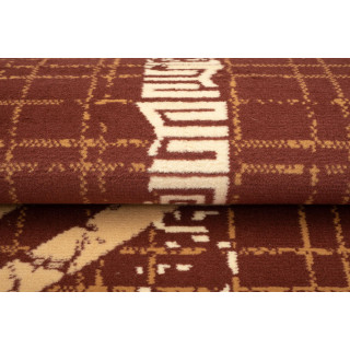 Hnedý koberec so vzorom