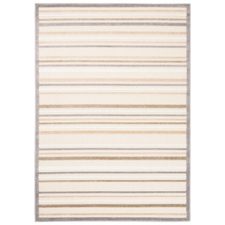 Koberec s pásikavým vzorom v jemných farbách