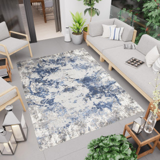 Koberec v sivo - modrej farbe