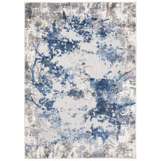 Koberec v sivo - modrej farbe