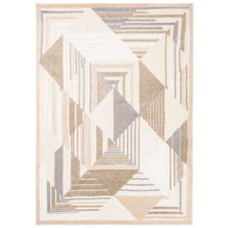 Koberec v krémovej farbe so vzorom