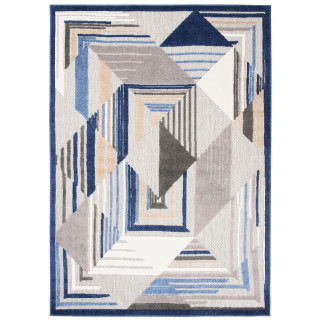 Koberec v sivej farbe so vzorom