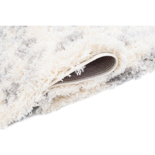 Krémový shaggy koberec so vzorom