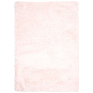 Svetloružový chlpatý koberec