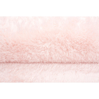 Svetloružový chlpatý koberec