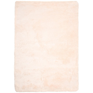 Krémový chlpatý koberec