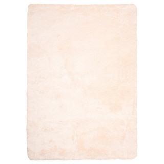 Krémový chlpatý koberec