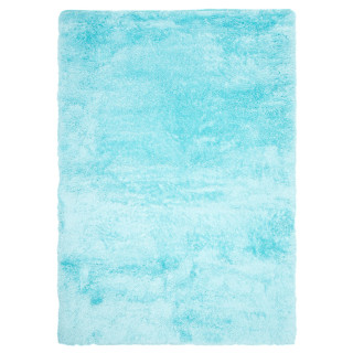 Modrý chlpatý koberec