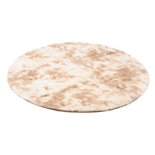 Okrúhly béžový koberec