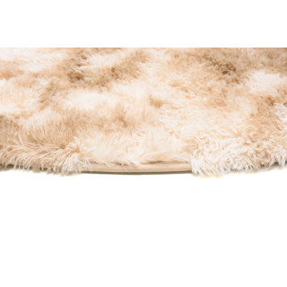 Okrúhly béžový koberec