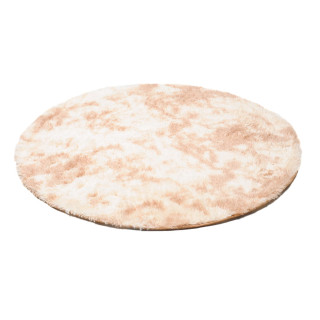 Svetlobéžový okrúhly koberec