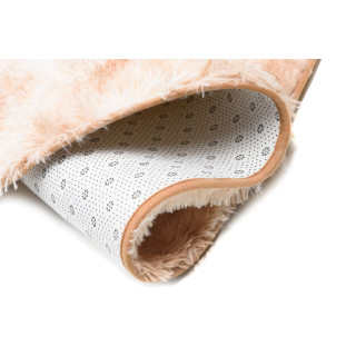 Svetlobéžový okrúhly koberec