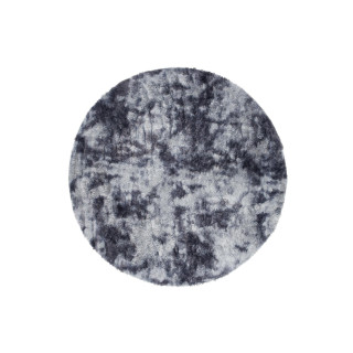 Okrúhly koberec v sivej farbe