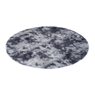 Okrúhly koberec v sivej farbe